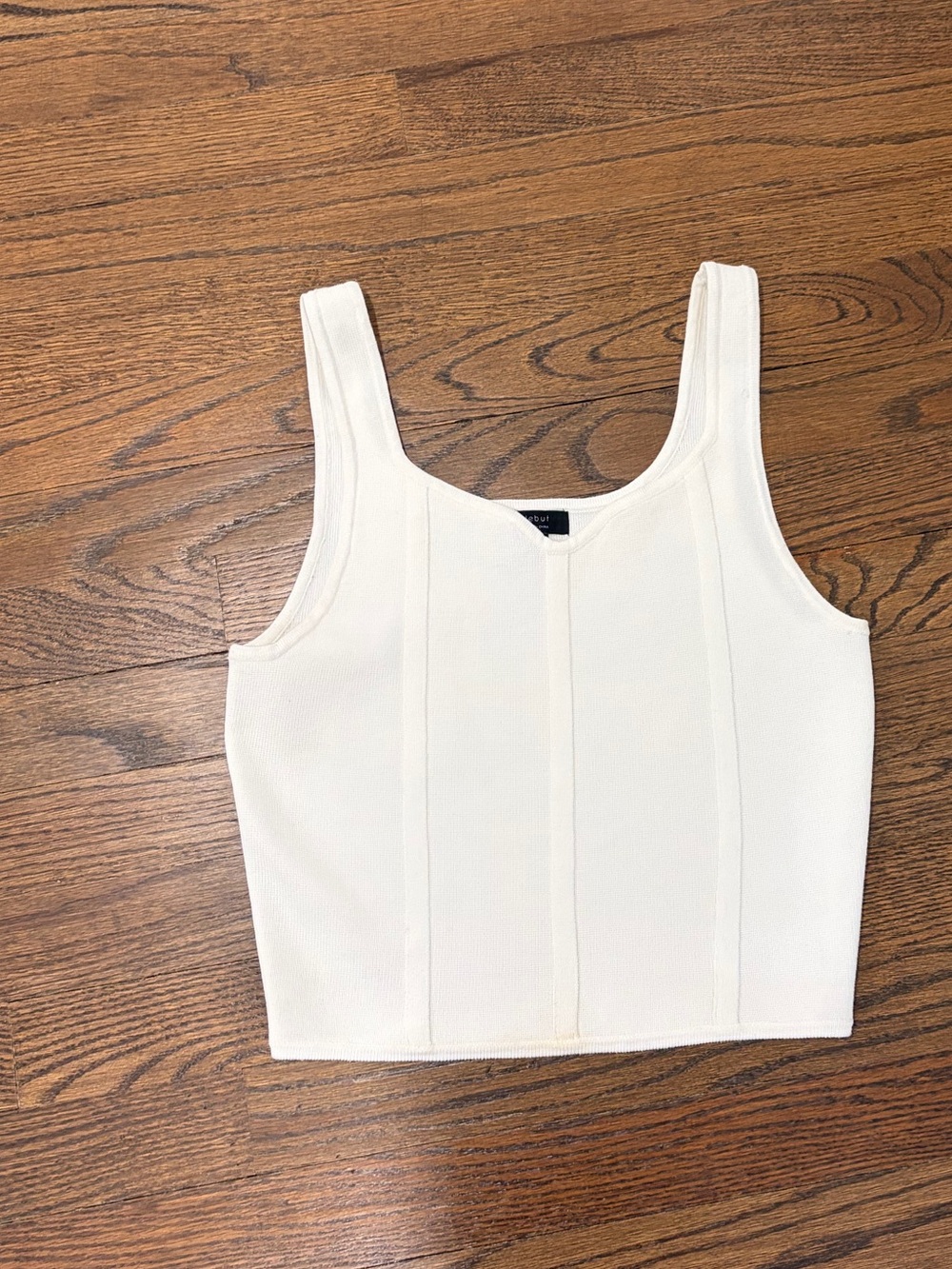 Women’s white Ribbed Tank Top